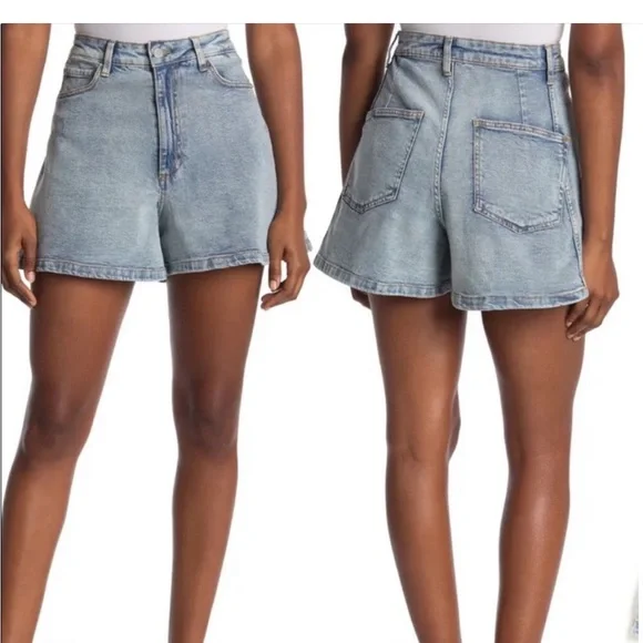 WEWOREWHAT Balloon Jean Shorts - Picture 1 of 4